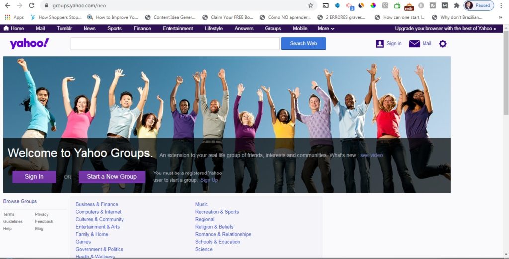 get traffic from yahoo groups